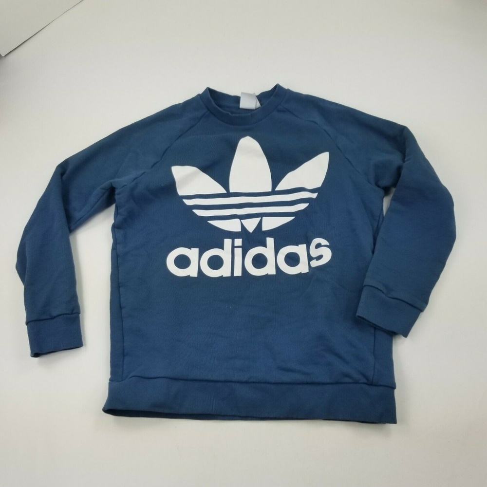 Adidas Small Sweatshirt Pullover Mens Big Logo Fro